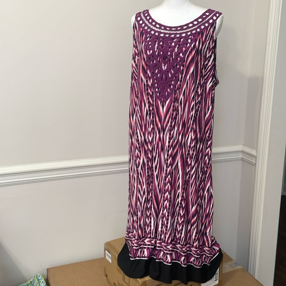 NWOT Catherines Sleeveless Decorative Lace Dress  Size 2X plus 22/24